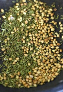 fennel and coriander seeds