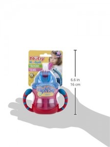 Nuby-Two-Handle-Flip-N-Sip-Straw-Cup-Red-with-Blue-12-Plus-Months8-oz-0-1