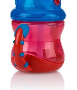Nuby-Two-Handle-Flip-N-Sip-Straw-Cup-Red-with-Blue-12-Plus-Months8-oz-0